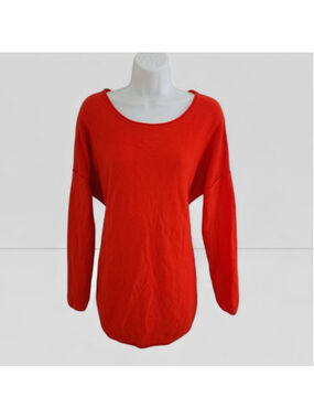 Part Two European Wool Lightweight Vibrant Red Sweater Women's Size L